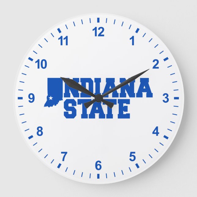 Indiana State Logotyp Stor Klocka (Framsida)