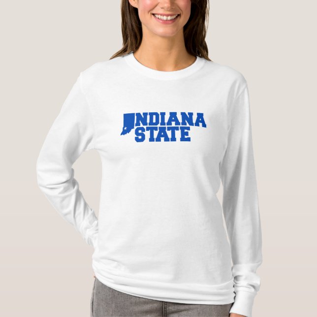Indiana State Logotyp T Shirt (Framsida)