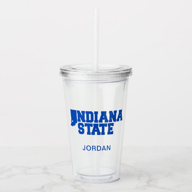 Indiana State Logotyp Take Away Mugg (Framsida)