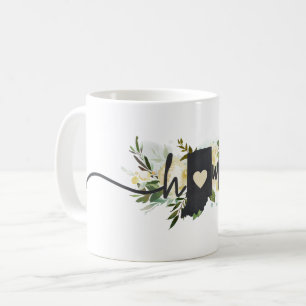 Indiana State-Personlig din hemstad Rustic Kaffemugg