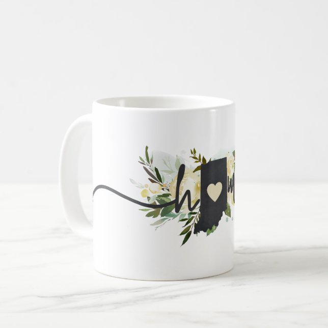 Indiana State-Personlig din hemstad Rustic Kaffemugg (Framsida vänster)