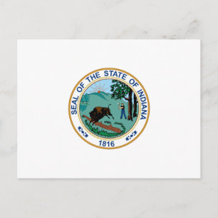 Indiana State Seal Vykort