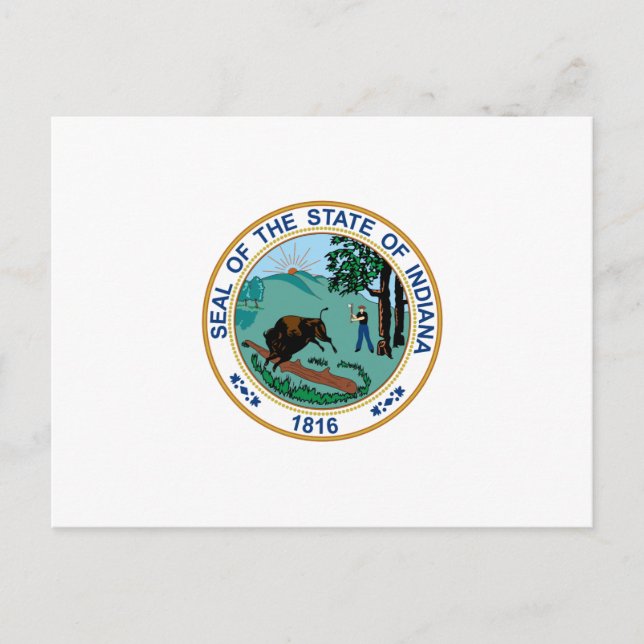 Indiana State Seal Vykort (Framsida)