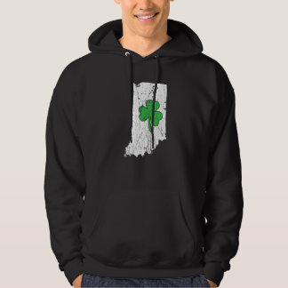 Indiana State St Patrick S Day Indiana Grönt Shamr Hoodie