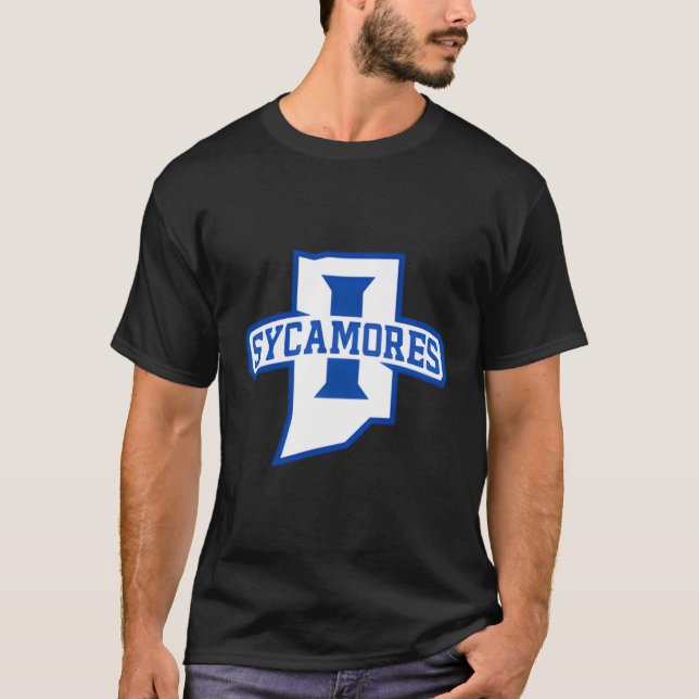 Indiana State Sycamores Lämnat chestikon T Shirt (Framsida)