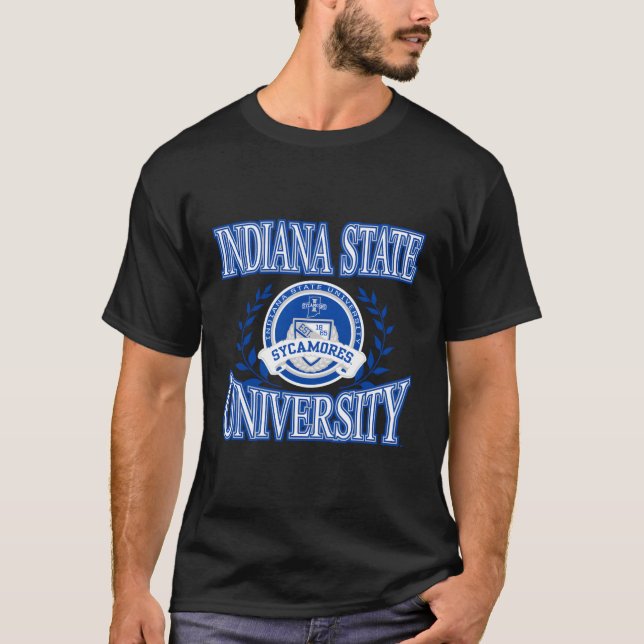 Indiana State Sycamores Laurels Offically T Shirt (Framsida)