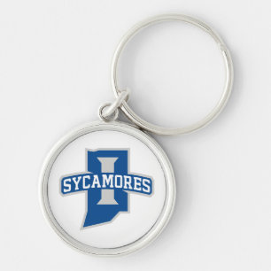 Indiana State University Sycamores Rund Silverfärgad Nyckelring