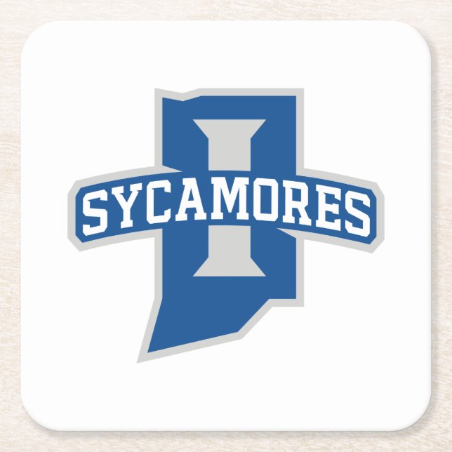 Indiana State University Sycamores Underlägg Papper Kvadrat (Framsidan)