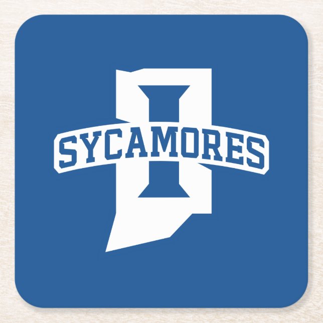 Indiana State University Sycamores Underlägg Papper Kvadrat (Framsidan)