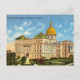 Indiana-staten Huvudstad, Indianapolis, Indiana Vykort