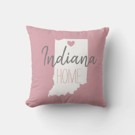 Indiana-staten karta kärlek dekorativ kudde
