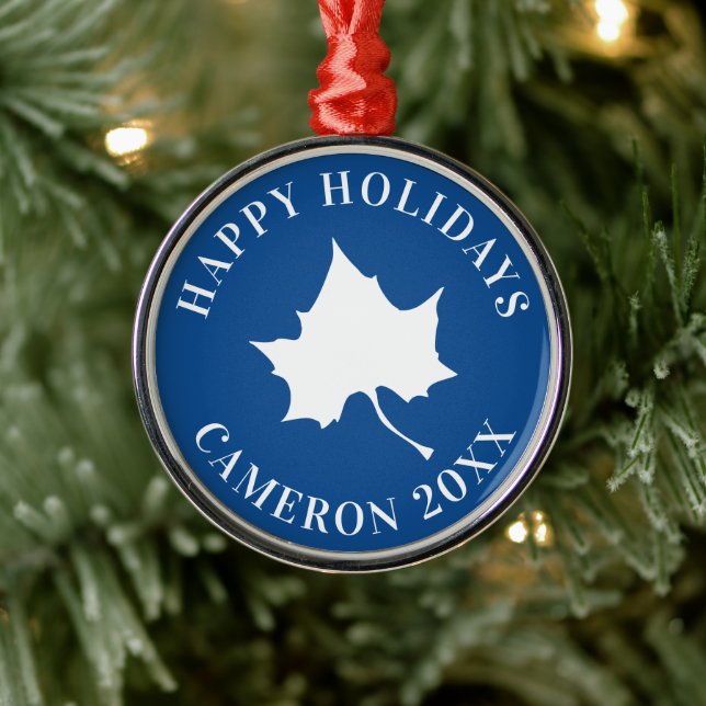 Indiana-staten Löv Julgransprydnad Metall (Träd)