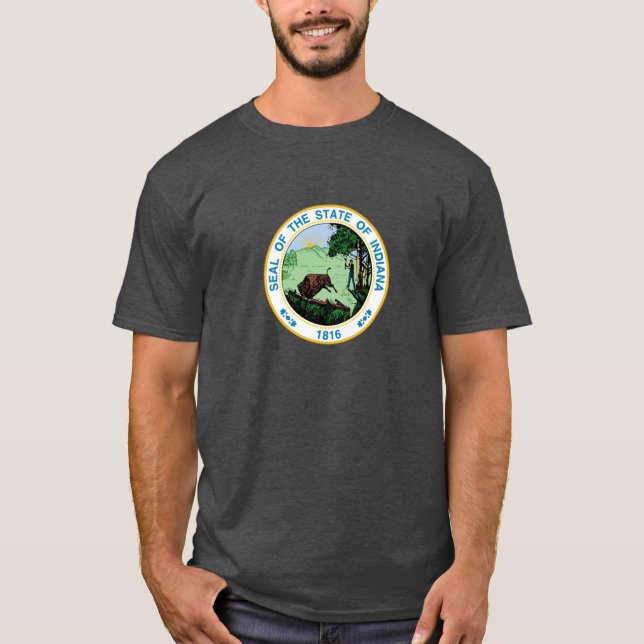 Indiana statens sigill t shirt (Framsida)