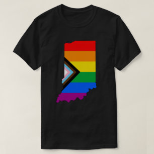 Indiana Statens Stolthet HBTQ Progress Stolthet T Shirt