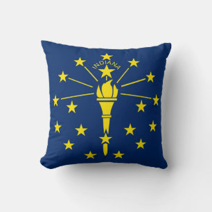 Indiana Statlig flagga American MoJo Pillow Kudde