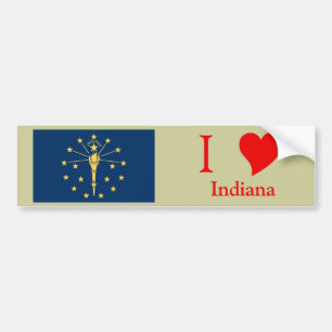 Indiana statlig flagga bildekal