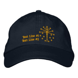 Indiana Statlig flagga Design Anpassa den Broderad Keps