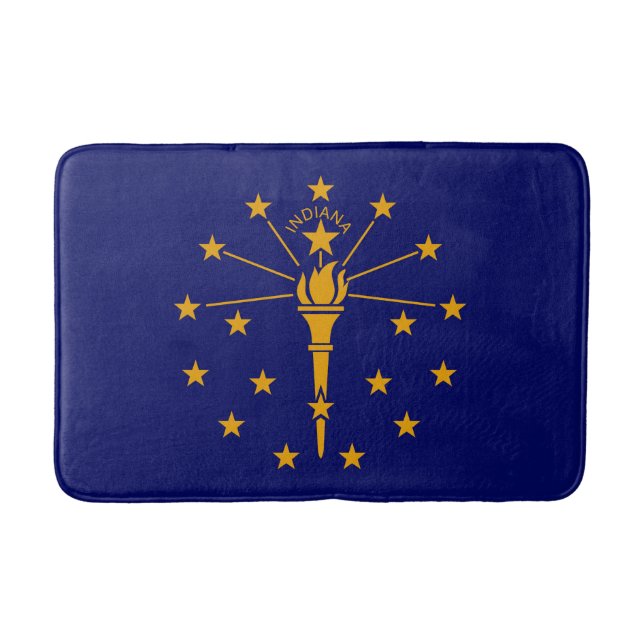 Indiana Statlig flagga Design Badrumsmatta (Framsidan)