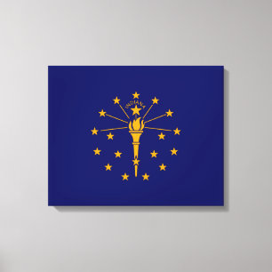 Indiana Statlig flagga Design Canvastryck