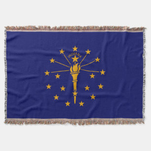 Indiana Statlig flagga Design Decor Filt