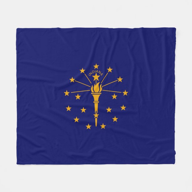 Indiana Statlig flagga Design Fleecefilt (Framsidan (Horisontell))