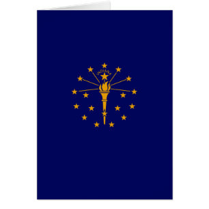 Indiana Statlig flagga Design Hälsningskort
