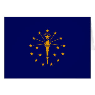Indiana Statlig flagga Design Hälsningskort