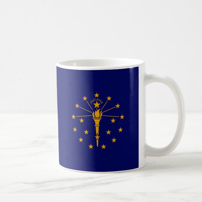 Indiana Statlig flagga Design Kaffemugg (Höger)