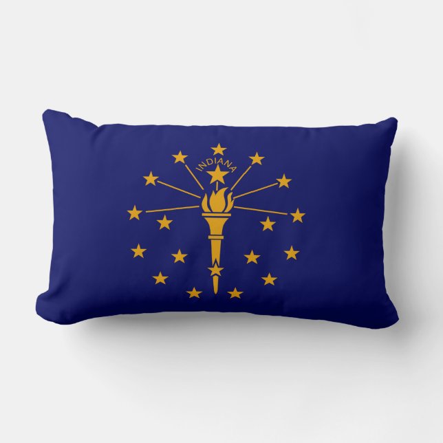 Indiana Statlig flagga Design Lumbarkudde (Framsida)