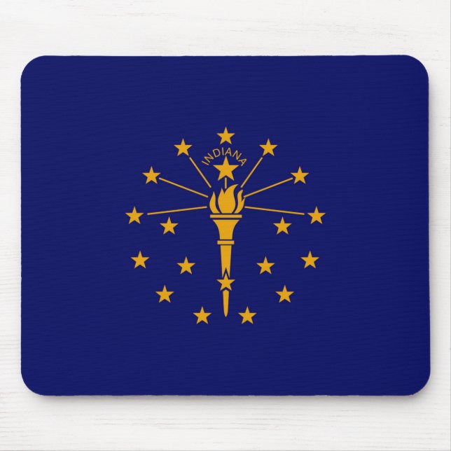 Indiana Statlig flagga Design Musmatta (Framsidan)