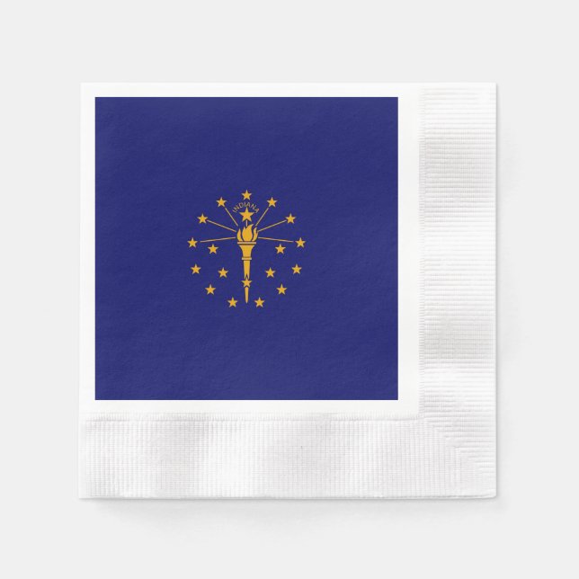 Indiana Statlig flagga Design Pappersservett (Framsidan)