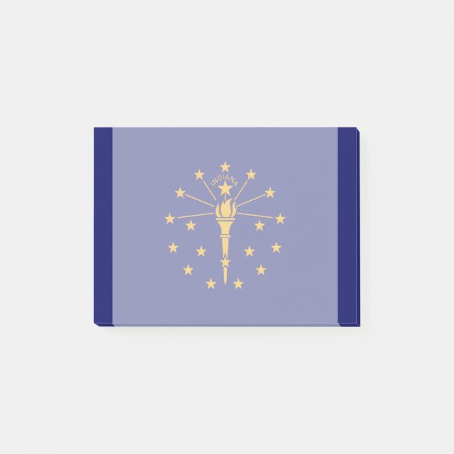 Indiana Statlig flagga Design Post-it Block (Framsida)