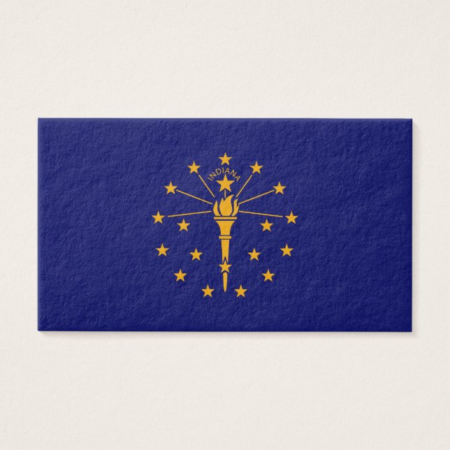 Indiana Statlig flagga Design Visitkort (Framsidan)