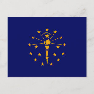 Indiana Statlig flagga Design Vykort