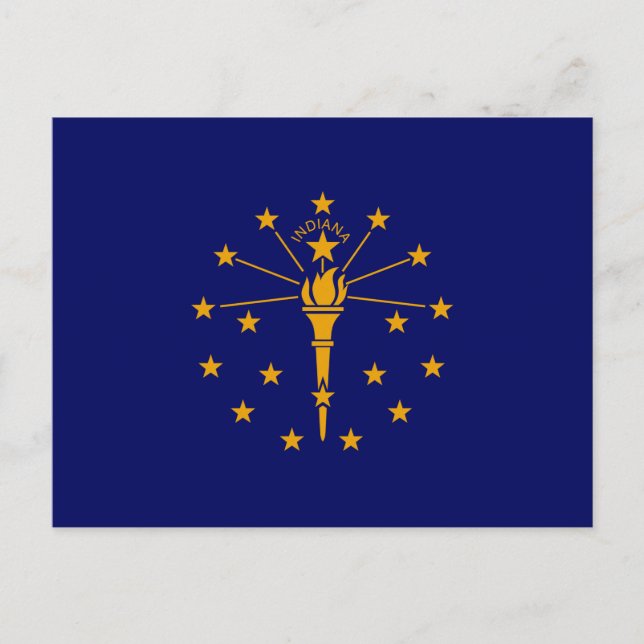 Indiana Statlig flagga Design Vykort (Framsida)