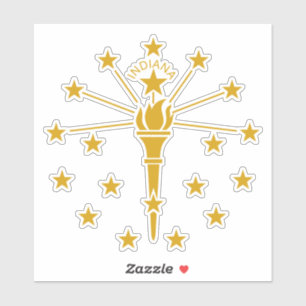 Indiana Statlig flagga Klistermärken