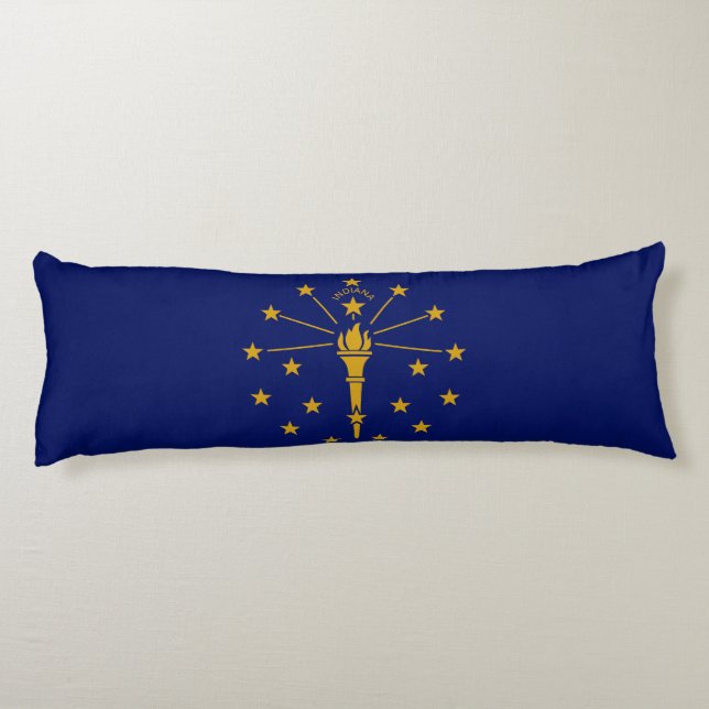 Indiana Statlig flagga Kroppskudde (Baksidan)