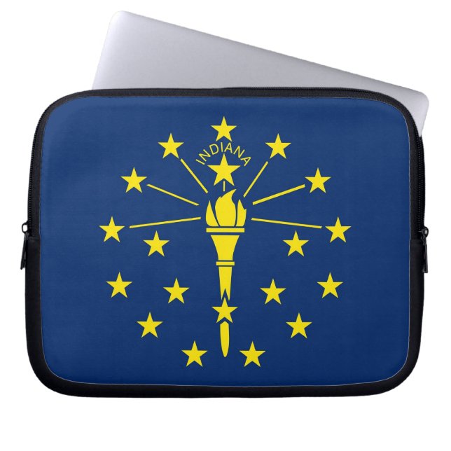 Indiana Statlig flagga Laptop sleeve (Framsidan)