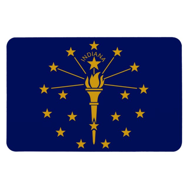 Indiana Statlig flagga Magnet (Horisontell)