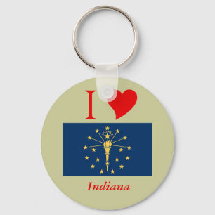 Indiana statlig flagga nyckelring