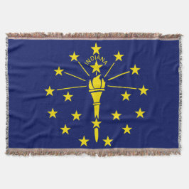 Indiana Statlig flagga Print Patriotic Filt