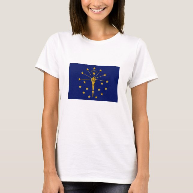Indiana Statlig flagga T Shirt (Framsida)