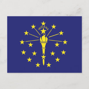 INDIANA STATLIG FLAGGA T-shirt Vykort