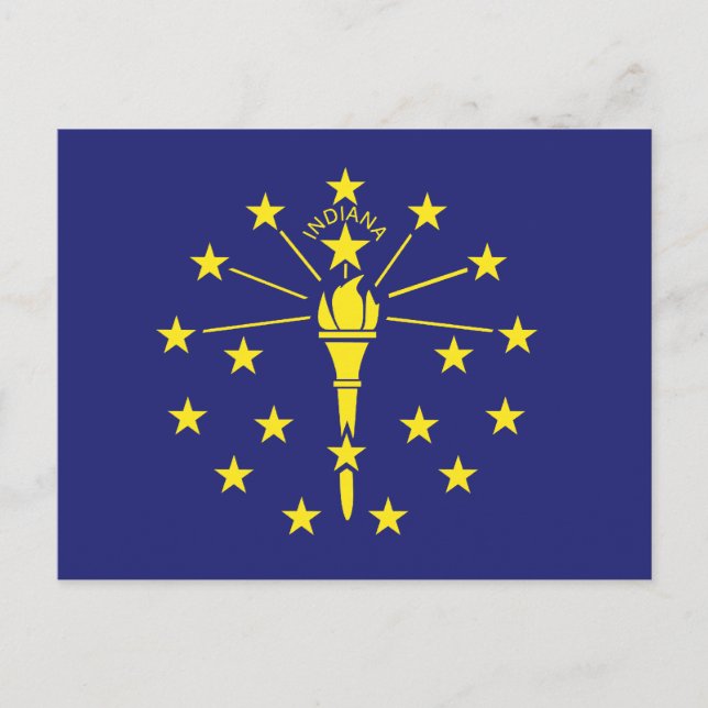 INDIANA STATLIG FLAGGA T-shirt Vykort (Framsida)