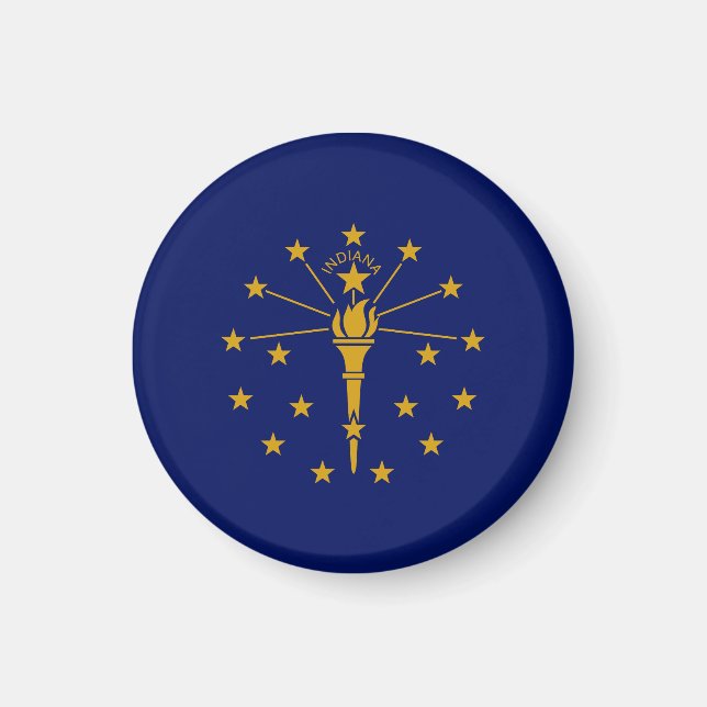Indiana Statlig flagga USA Magnet (Framsidan)