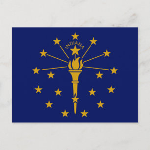 Indiana Statlig flagga Vykort