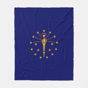 Indiana statlig flaggadesign fleecefilt