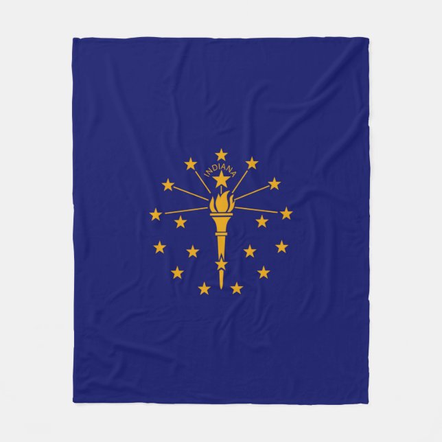 Indiana statlig flaggadesign fleecefilt (Framsidan)