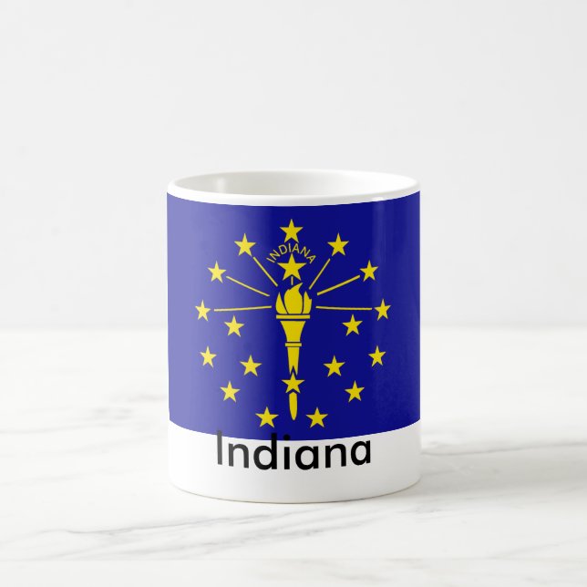 Indiana statlig flaggamugg kaffemugg (Center)