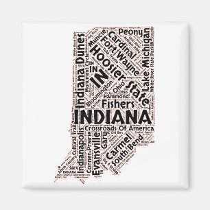 Indiana statligt ordmoln magnet